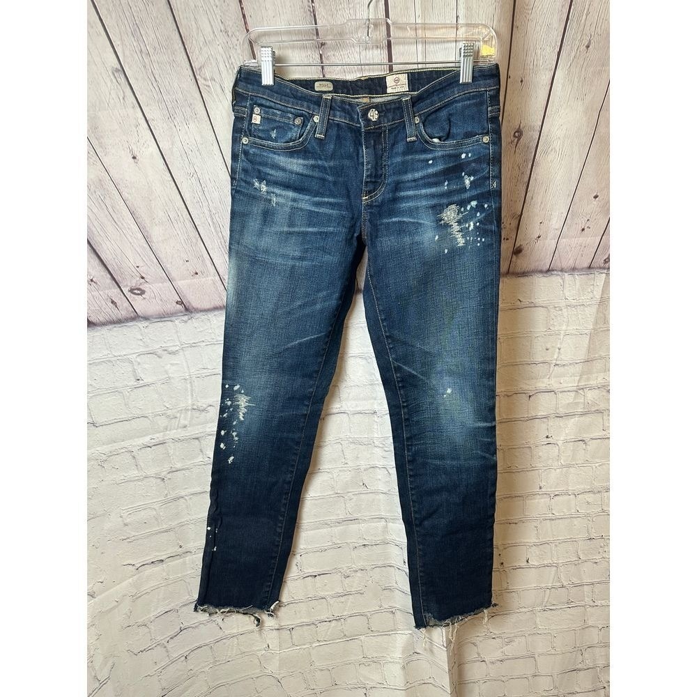 AG Adriano Goldschmied Stilt Cigarette Jeans Paint Splatter Distressed 27R